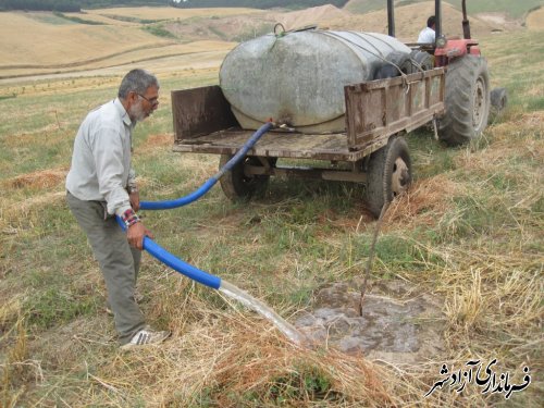 آغاز آبیاری در سطح 190 هکتار از باغات یکساله  زیتون وگردو  شهرستان آزادشهر