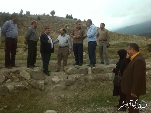 بازدید فرماندار آزادشهر از کتابخانه مرکزی در حال ساخت شهر نوده