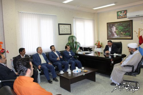 دیدار مدیر درمان سازمان تامین اجتماعی استان با فرماندار آزادشهر