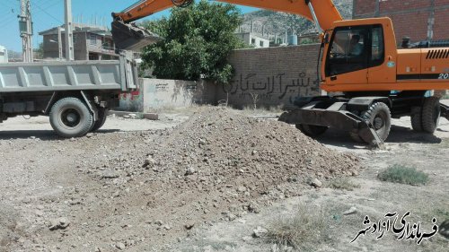 اجرای طرح هادی با مشارکت بنیاد مسکن شهرستان آزادشهر در روستای کاشیدار