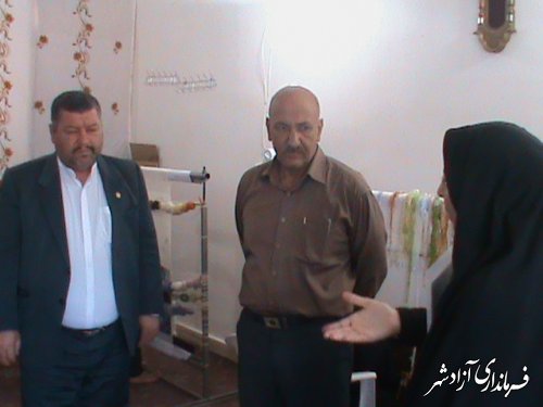 بازدید فرماندار شهرستان آزادشهر به مناسبت هفته دولت از کارگاه های کوچک تولیدی جهاد کشاورزی