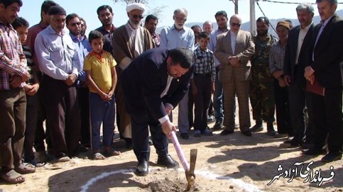 آغاز ساخت یک مدرسه 6کلاسه در روستای سیب چال بخش چشمه ساران