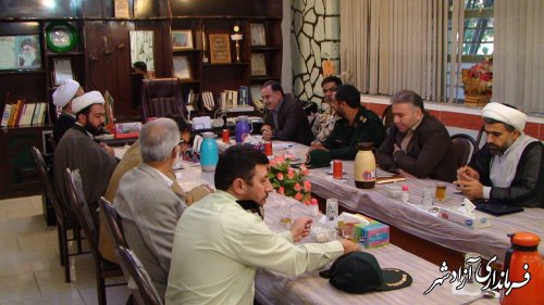 برگزاری جلسه ستاد هفته دفاع مقدس شهرستان در پادگان نوده خاندوز