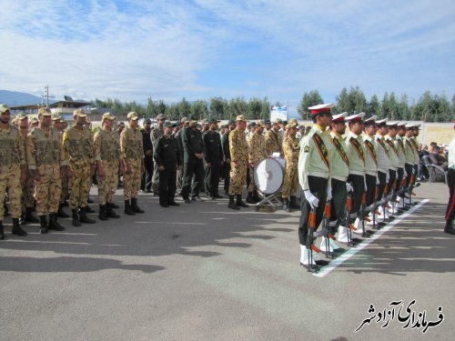 برگزاری صبحگاه مشترک نیروهای مسلح شهرستان آزادشهر 