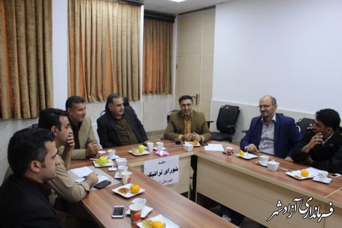 تشکیل جلسه شورای ترافیک شهرستان آزدشهر