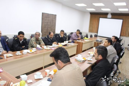 تشکیل جلسه شورای ترافیک شهرستان آزدشهر