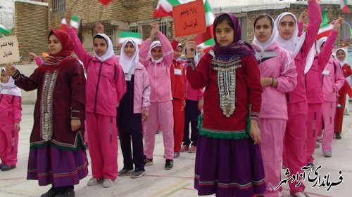 افتتاح المپیاد ورزشی درون مدرسه ای در شهرستان آزادشهر