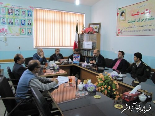 سومین جلسه کارگروه ماده18 حمل و نقل دانش آموزی شهرستان آزادشهر