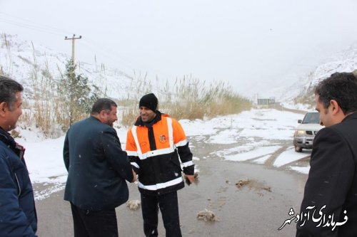 بازدید فرماندار آزادشهر به همراه مهندس میقانی از محور خوشش ییلاق