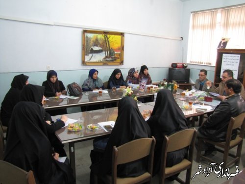 جلسه توجیهی مسابقه انشانویسی و کتابخوانی نهضت سوادآموزی شهرستان آزادشهر