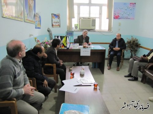 سومین جلسه هماهنگی میزبانی مسابقات استانی قرآن،عترت و نماز در آموزش و پرورش شهرستان آزادشهر