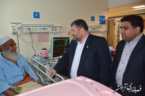 حضور فرماندار محترم در بيمارستان حصرت معصومه (س) براي تبريك روز پرستار