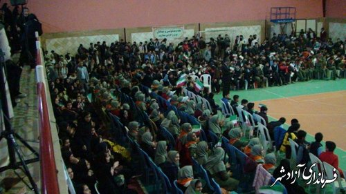 مانور یاوران انقلاب تشکیلات  سازمان دانش آموزی استان در شهرستان آزادشهر