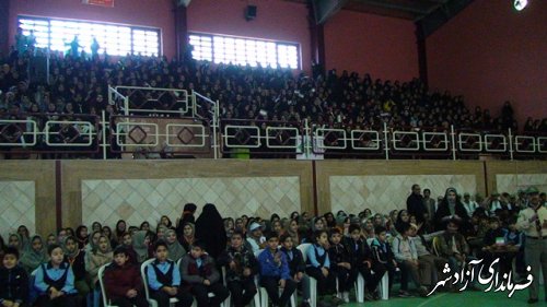 مانور یاوران انقلاب تشکیلات  سازمان دانش آموزی استان در شهرستان آزادشهر
