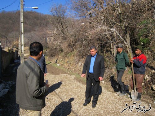 بازدید بخشدار چشمه ساران از روستای سرای محمدحسین