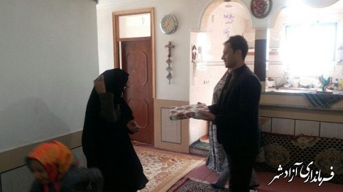 دیدارمدیر میراث فرهنگی شهرستان آزادشهر با خانواده شاهد