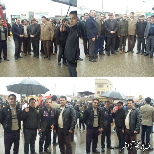 شرکت مدیر و کارکنان جهاد کشاورزی در راهپیمایی 22 بهمن