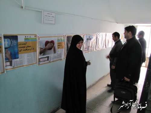 افتتاح نمایشگاه پیشگیری از آسیبهای اجتماعی در محل پذیرش ستاداسکان مسافرین نوروزی شهرستان آزادشهر