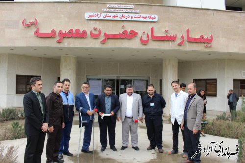 بازدید فرماندار از بیمارستان حضرت معصومه (س) شهرستان آزادشهر
