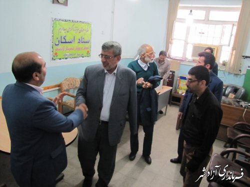 بازدید مدیرکل آموزش و پرورش گلستان از ستاداسکان فرهنگیان شهرستان آزادشهر