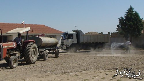 آغاز عملیات محوطه سازی مدارس نگین شهر و روستای قره سو