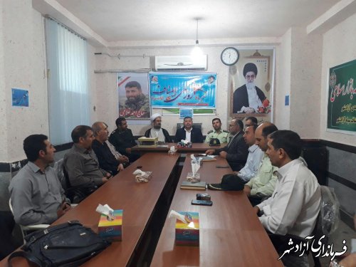 برگزاری جلسه هماهنگي و برنامه ريزي گراميداشت روز اصناف شهرستان آزادشهر	