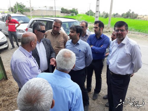 بازدید مسئولین کشوری و استانی از پروژه های آب وخاک و اراضی شیب دار شهرستان آزادشهر