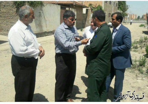 بازدید امیر خمری از چگونگی اجرای طرح شهید شوشتری در شهرستان آزادشهر