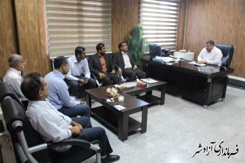 دیدار اعضای جدید شورای بخش مرکزی شهرستان آزادشهر با فرماندار
