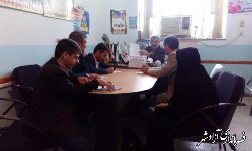 جلسه راهبران آموزشی و پرورشی مدارس شهرستان آزادشهر با معاون پرورشی