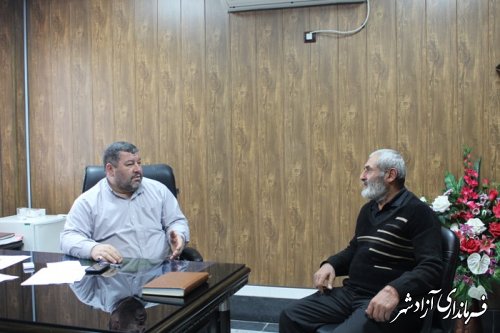 ملاقات عمومی فرماندار شهرستان ازادشهر با مردم برگزار شد