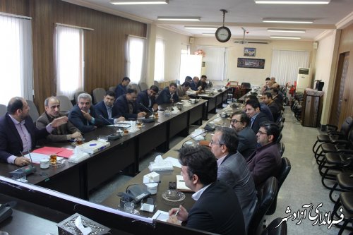 برگزاری جلسه کارگروه ستاد تخصصی اشتغال شهرستان آزادشهر