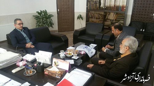 دیدار مدیر کل کانون پرورش فکری کودکان و نوجوانان استان با شهردار نوده خاندوز