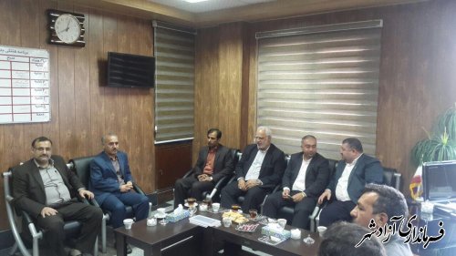 دیدار مدیرکل شرکت گاز استان و نماینده مجلس با فرماندار شهرستان آزادشهر