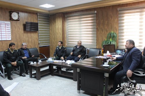 دیدار مدیرکل امنیتی و انتظامی استانداری و رئیس پلیس راهور گلستان با فرماندار آزادشهر