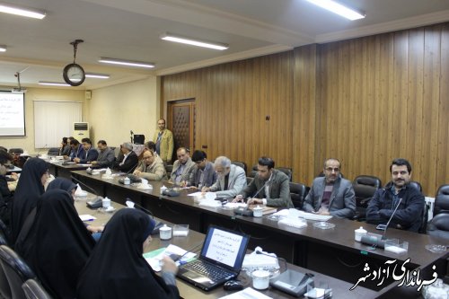 جلسه شورای سلامت و امنیت غذایی شهرستان آزادشهر برگزار شد
