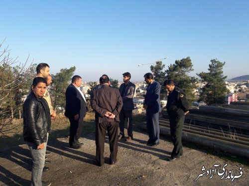 بازدید فرماندار از مخزن آب شرب شهر آزادشهر 