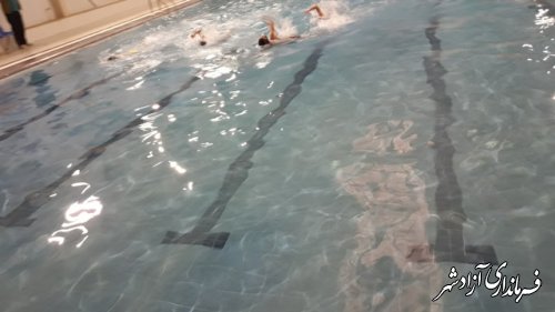 مسابقات شنای دانش آموزی انتخابی مرحله شهرستانی در آزادشهر