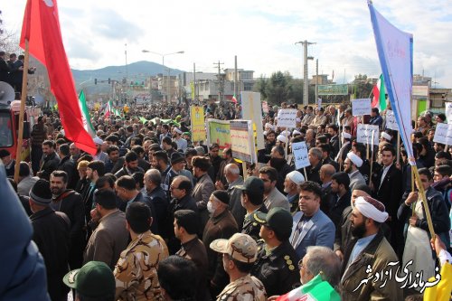 راهپیمایی مردم شهرستان آزادشهر علیه فتنه‌گران حوادث اخیر کشور 