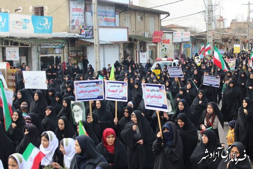 راهپیمایی مردم شهرستان آزادشهر علیه فتنه‌گران حوادث اخیر کشور 