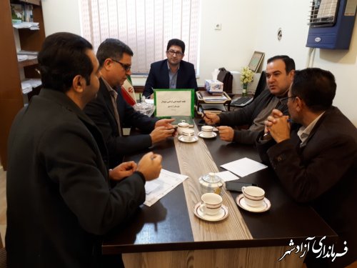برگزاري جلسه مشترک کمیته فنی اراضی شیبدار شهرستان آزادشهر