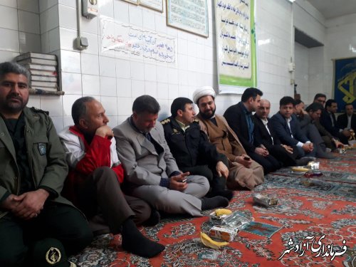 برگزاری جلسه و جشن سالروز انقلاب اسلامی در معدن زمستان یورت آزادشهر