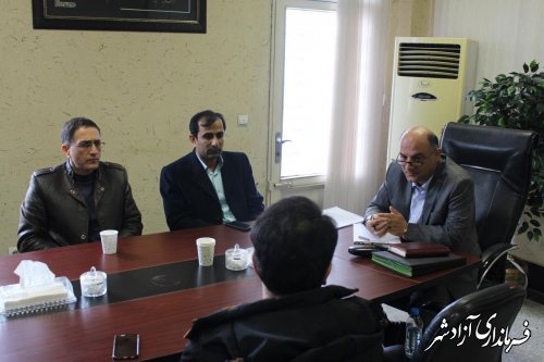برگزاری جلسه فرماندار آزادشهر با رئیس سازمان نظام مهندسی این شهرستان