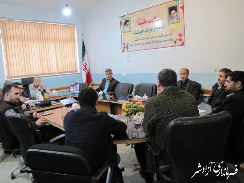 جلسه کمیته فضای آموزش و پرورش شهرستان آزادشهر