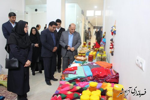 افتتاح نمایشگاه توانمندی های بانوان در شهرستان آزادشهر