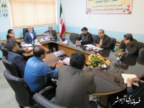 جلسه کمیته اسکان و رفاه مسافرین نوروزی شهرستان آزادشهر