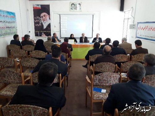 جلسه هماهنگی با دبیران ستادهای شهرستانی هفته معلم میزبانی آزادشهر