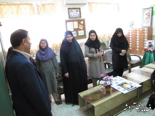 دیدار مدیرآموزش و پرورش شهرستان آزادشهر با همسر شهیدمدافع حرم