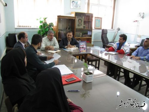 جلسه شورای ورزشی آموزش و پرورش شهرستان آزادشهر