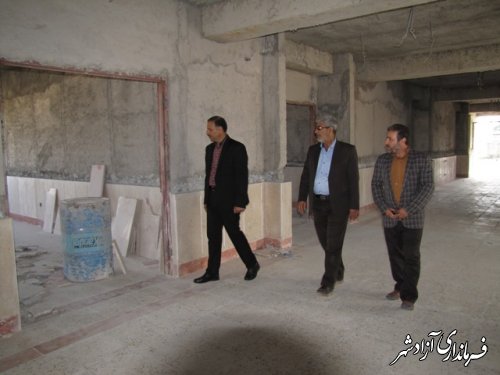 بازدید مدیرآموزش و پرورش آزادشهر از پروژه های آموزشی درحال احداث این شهرستان
